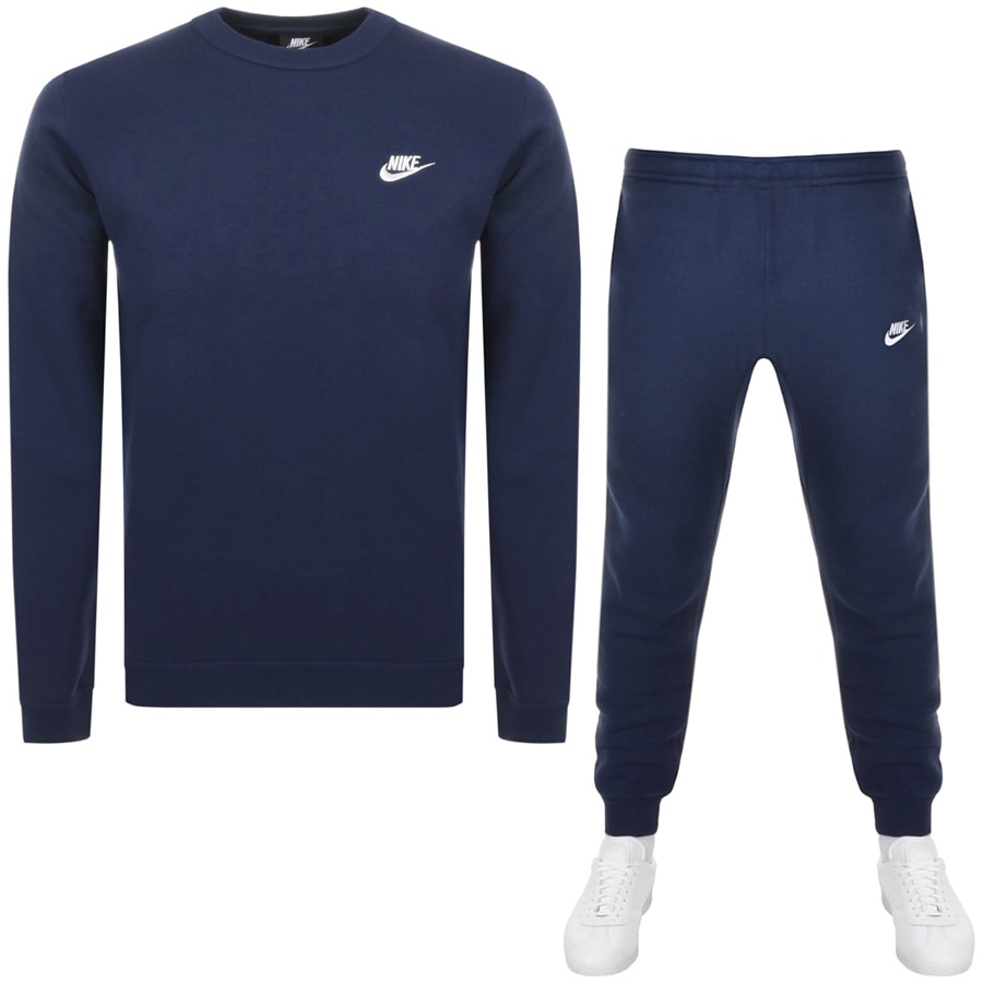New This Week Product Nike Crew Neck Club Tracksuit Navy